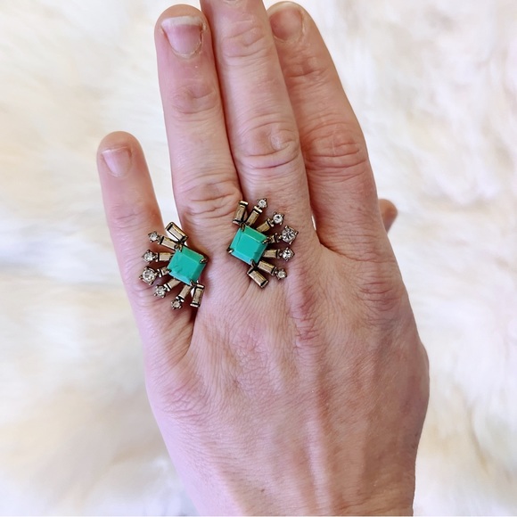 COPY - Minor Flaws | Stella & Dot Veda Cocktail 💍 Ring Retired | Size Adjustable - Picture 5 of 7